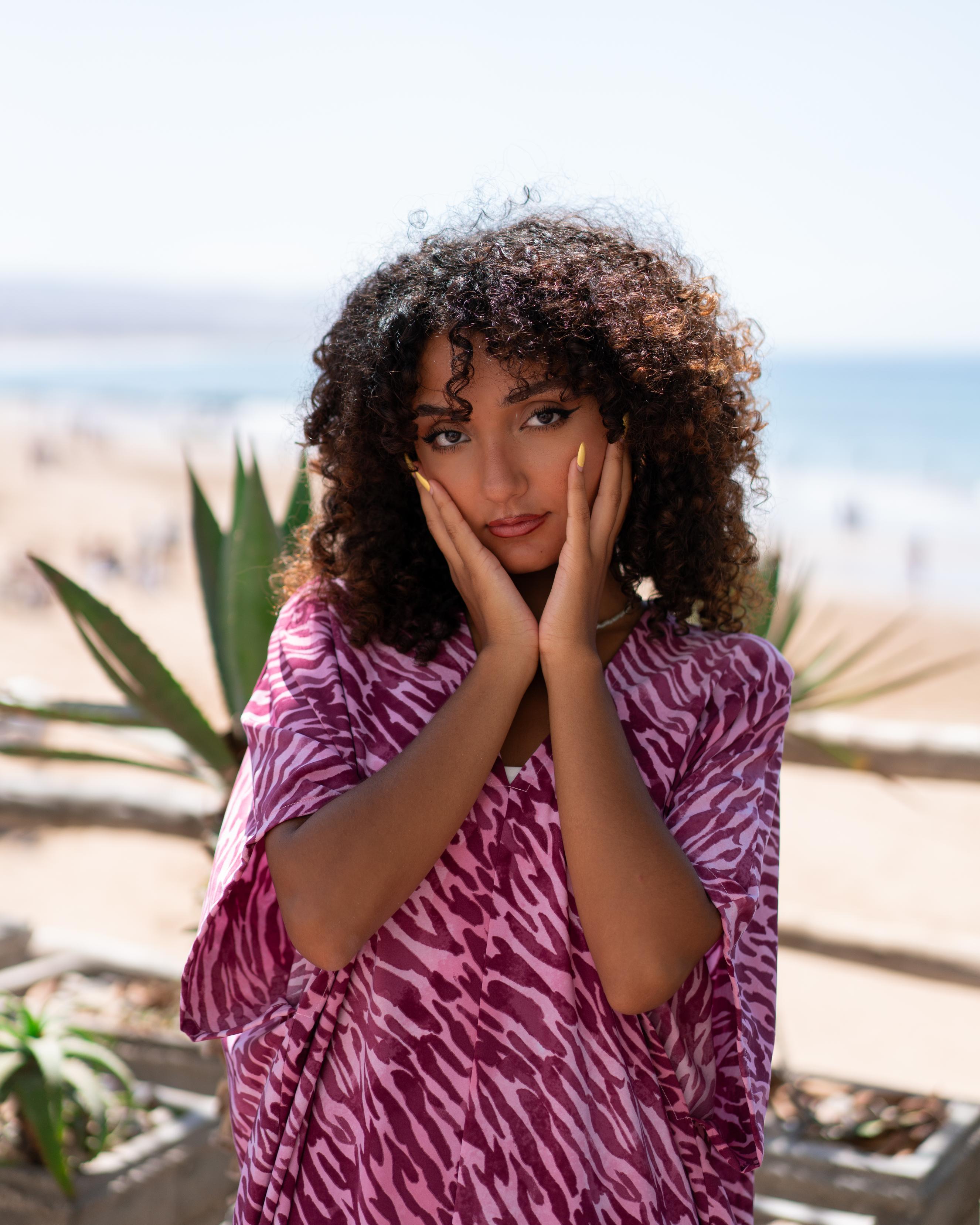 Rbe Caftan Yazza -Printed Pink