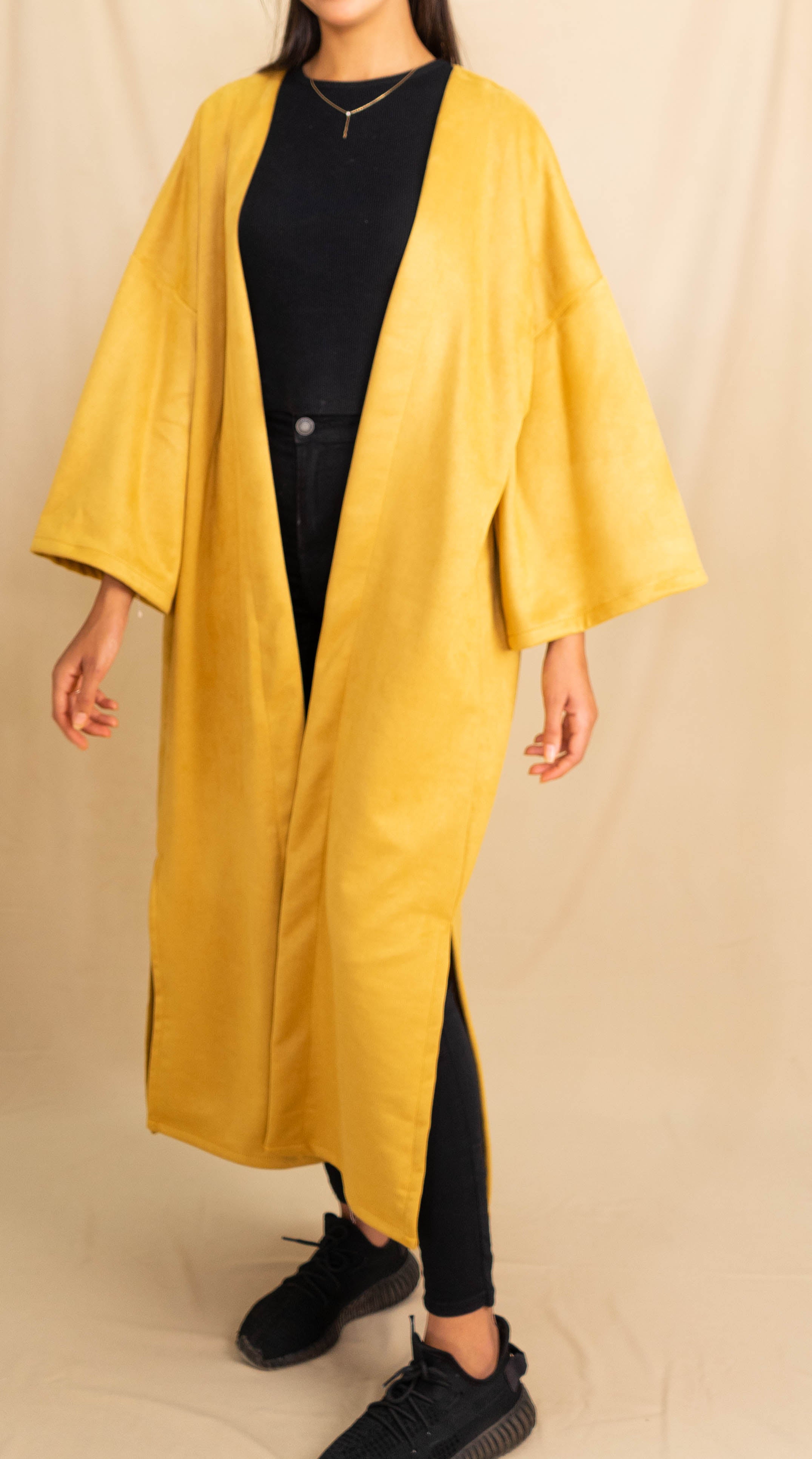 Kimono Long - Jaune Moutarde