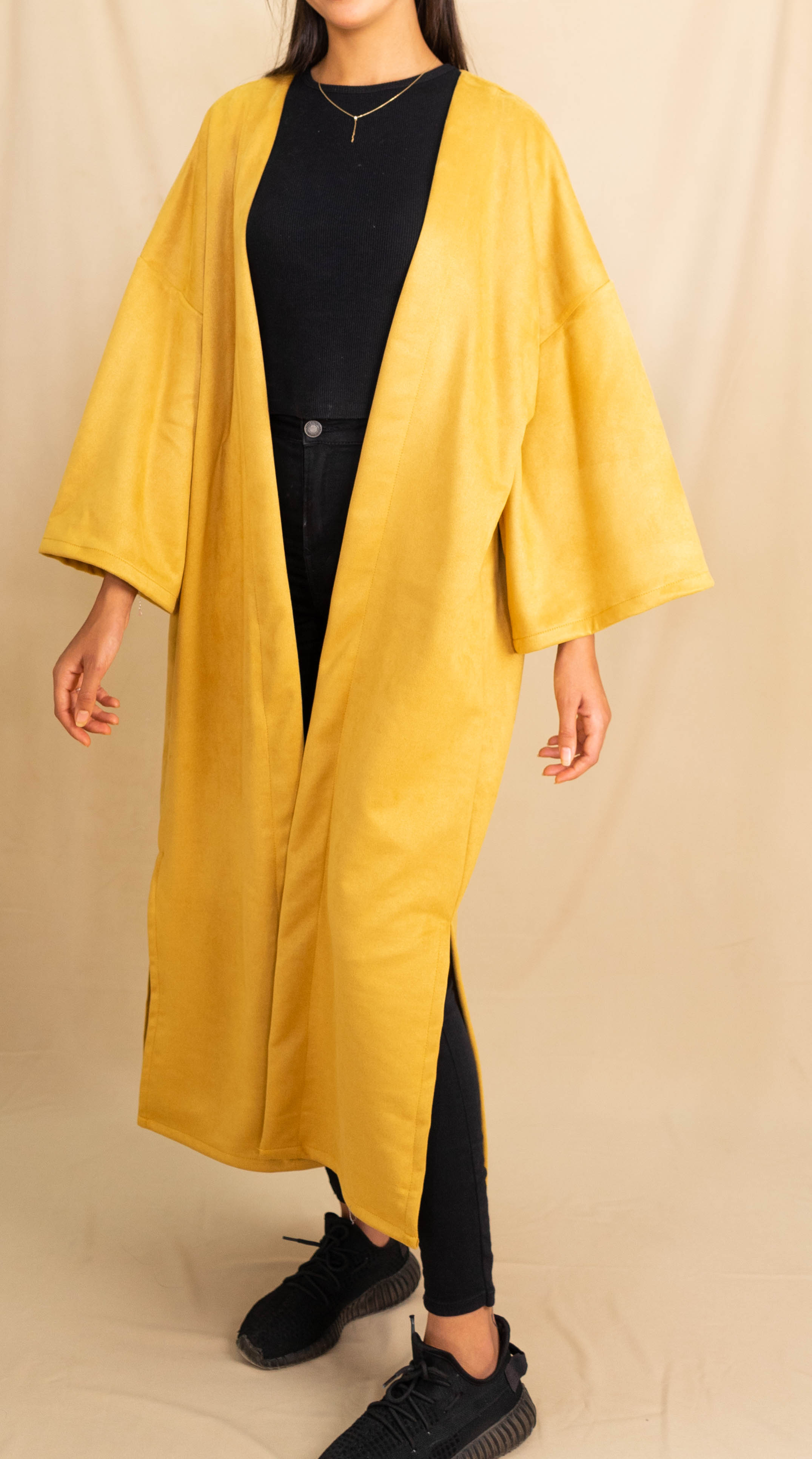 Kimono Long - Jaune Moutarde