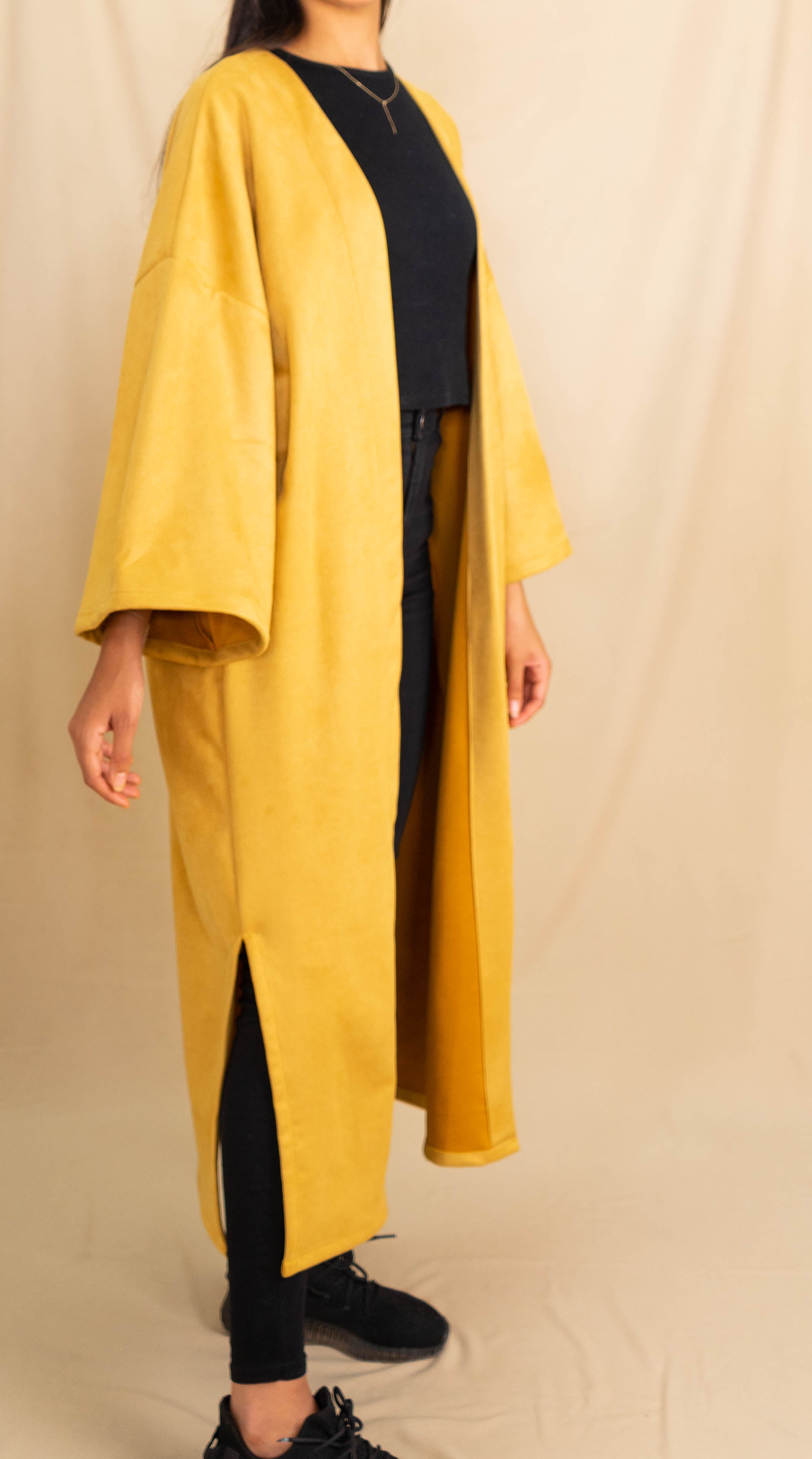 Kimono Long - Jaune Moutarde