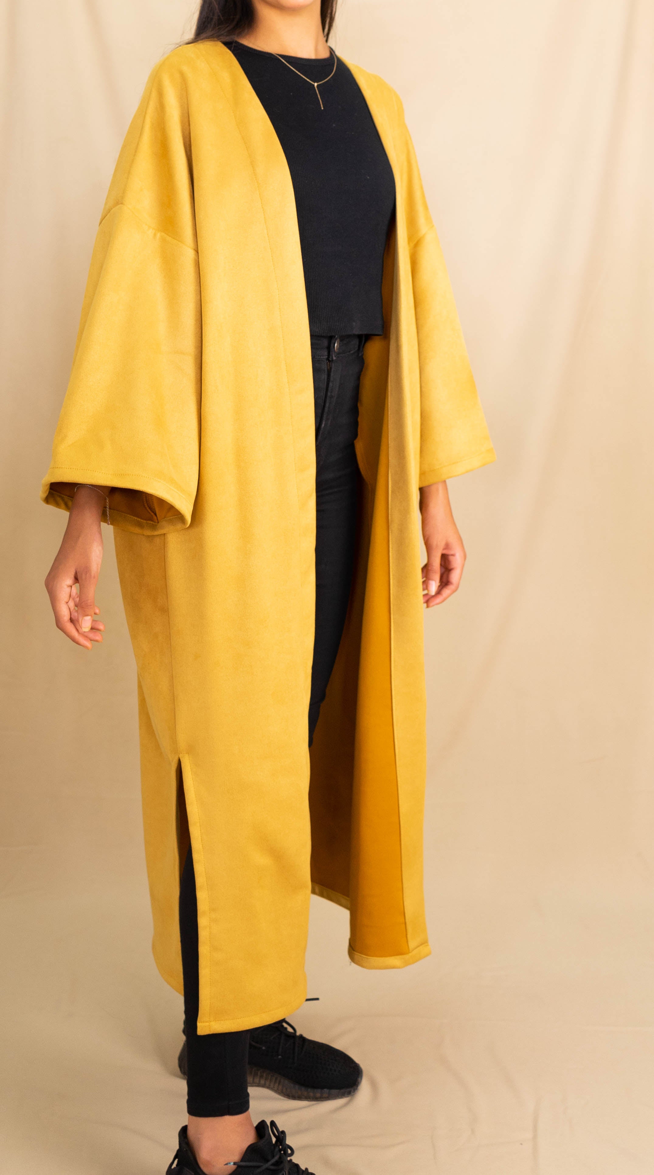 Kimono Long - Jaune Moutarde