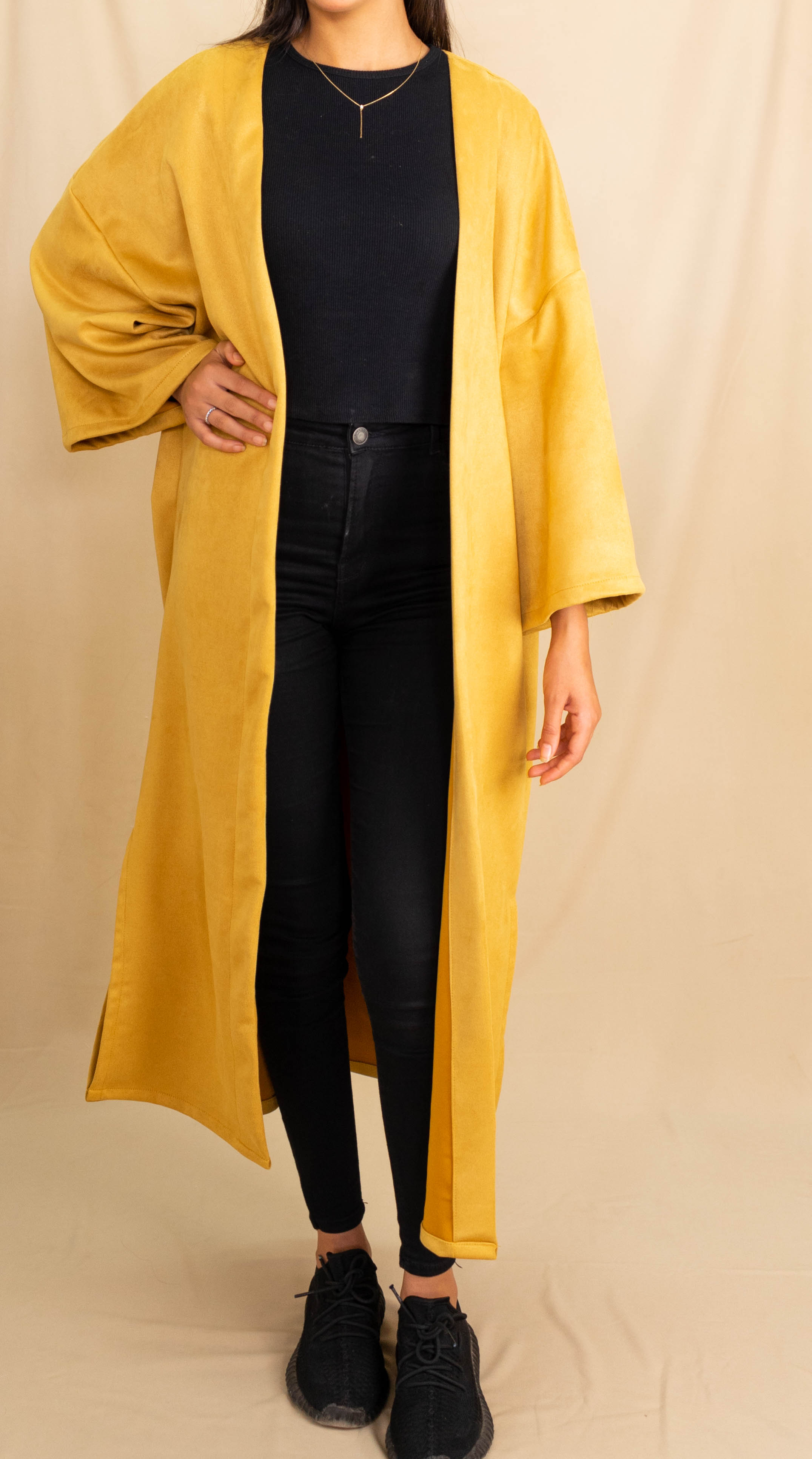 Kimono Long - Jaune Moutarde