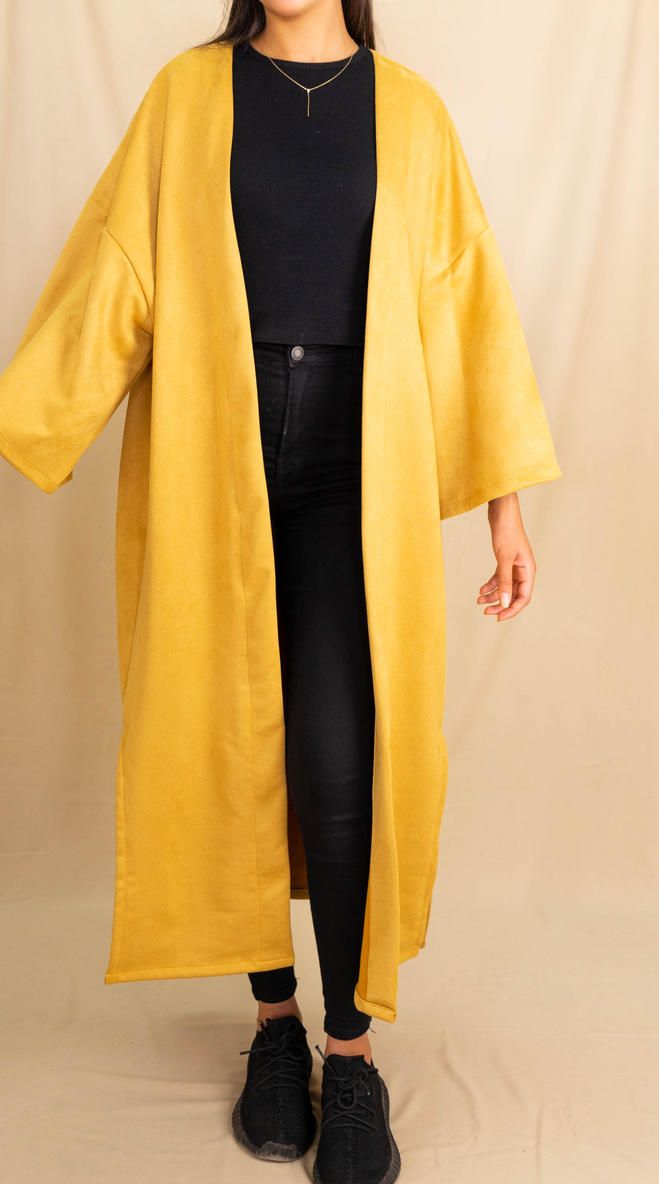 Kimono Long - Jaune Moutarde