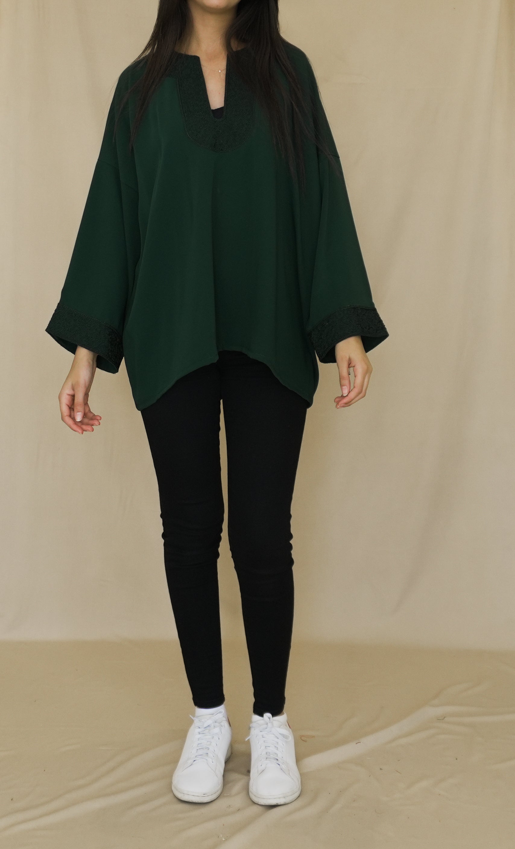 Chemise Brodée Vert