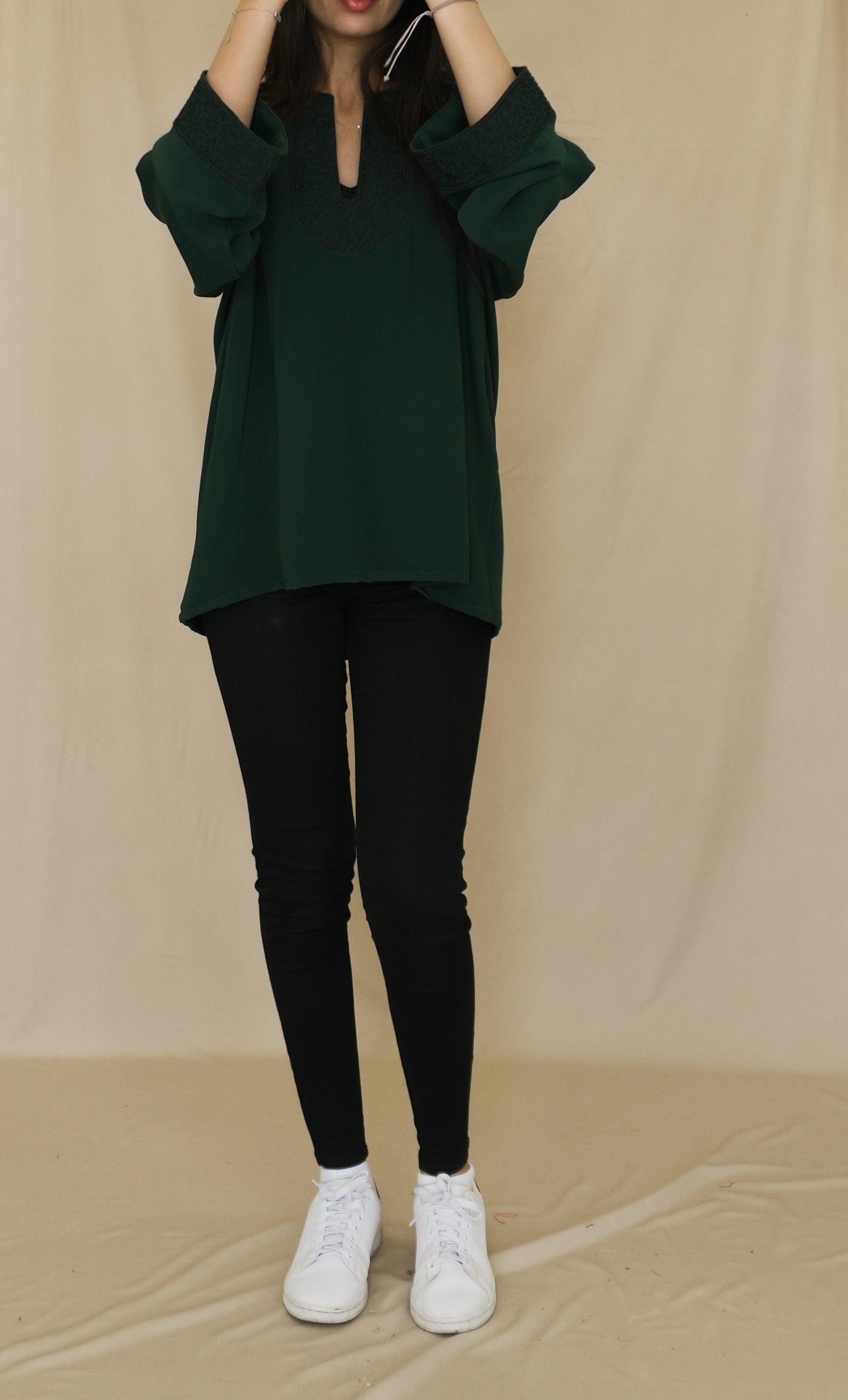 Chemise Brodée Vert