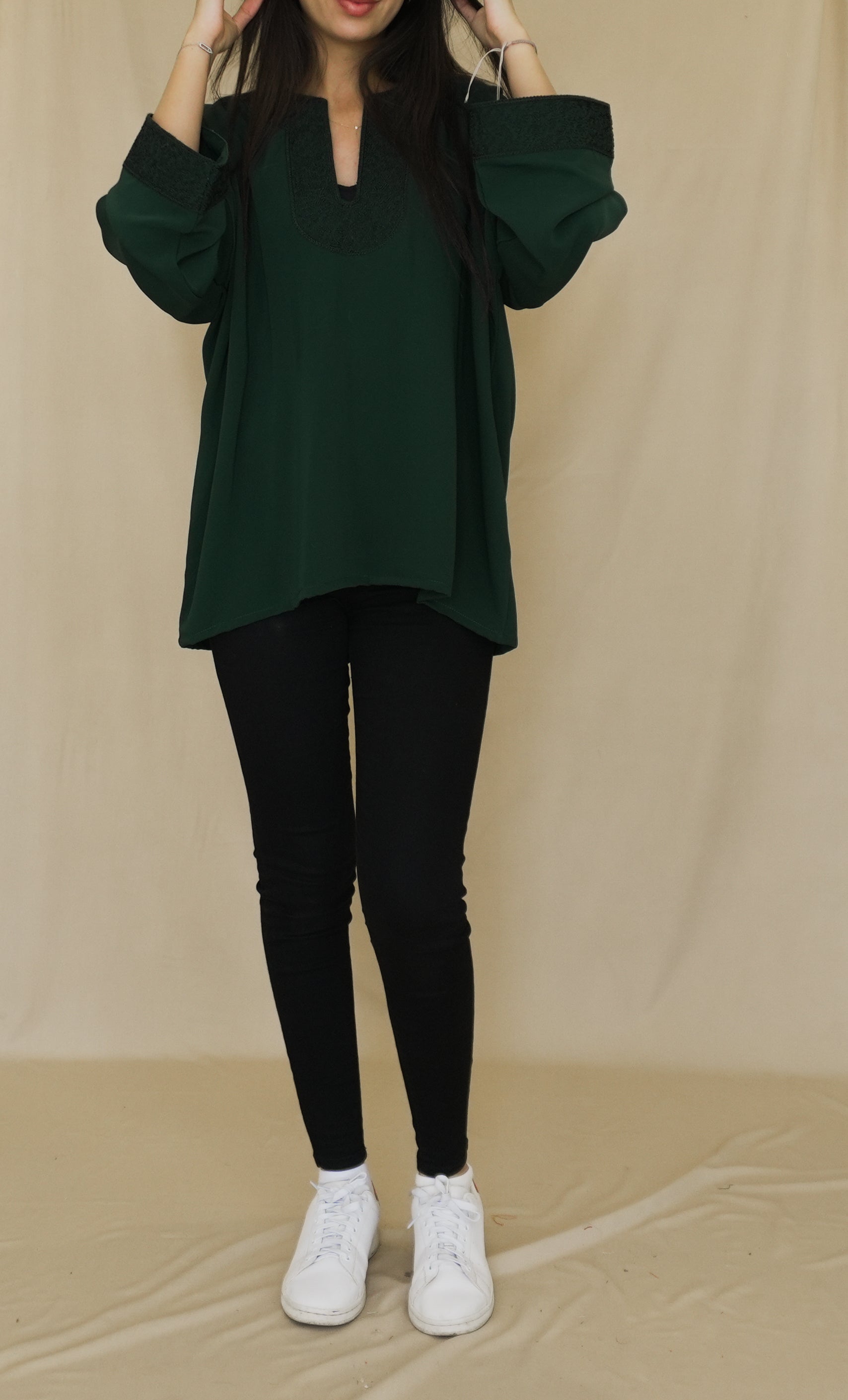 Chemise Brodée Vert