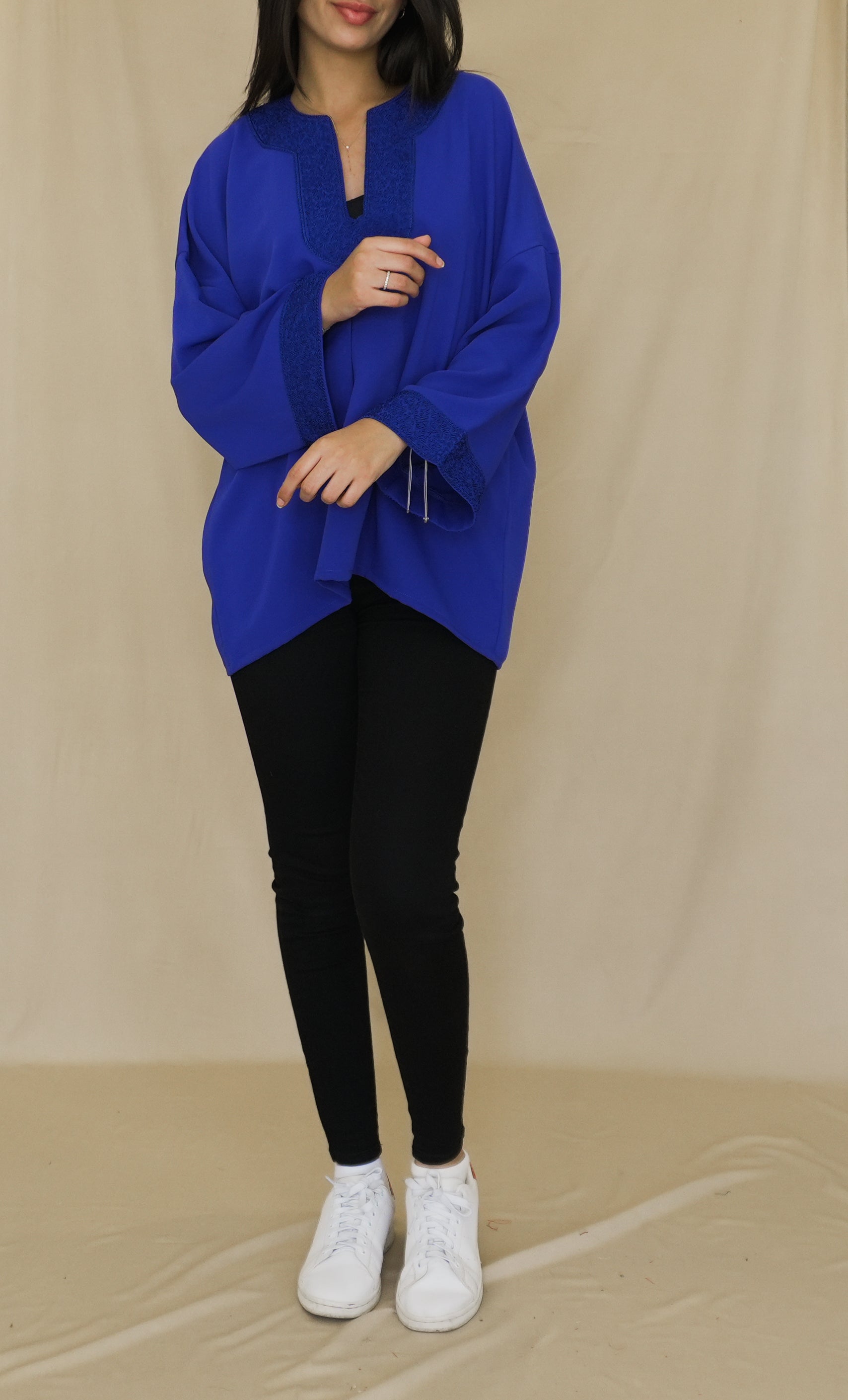 Chemise Brodée Bleu