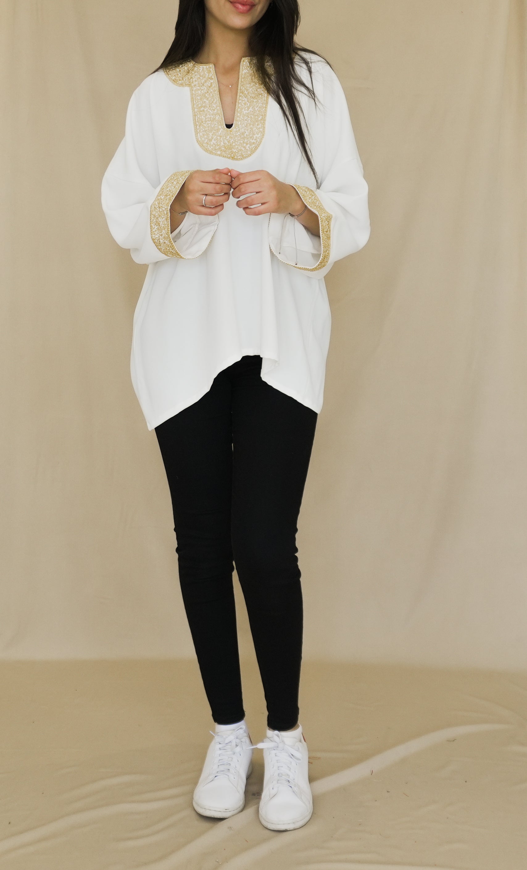 Chemise Brodée Blanc