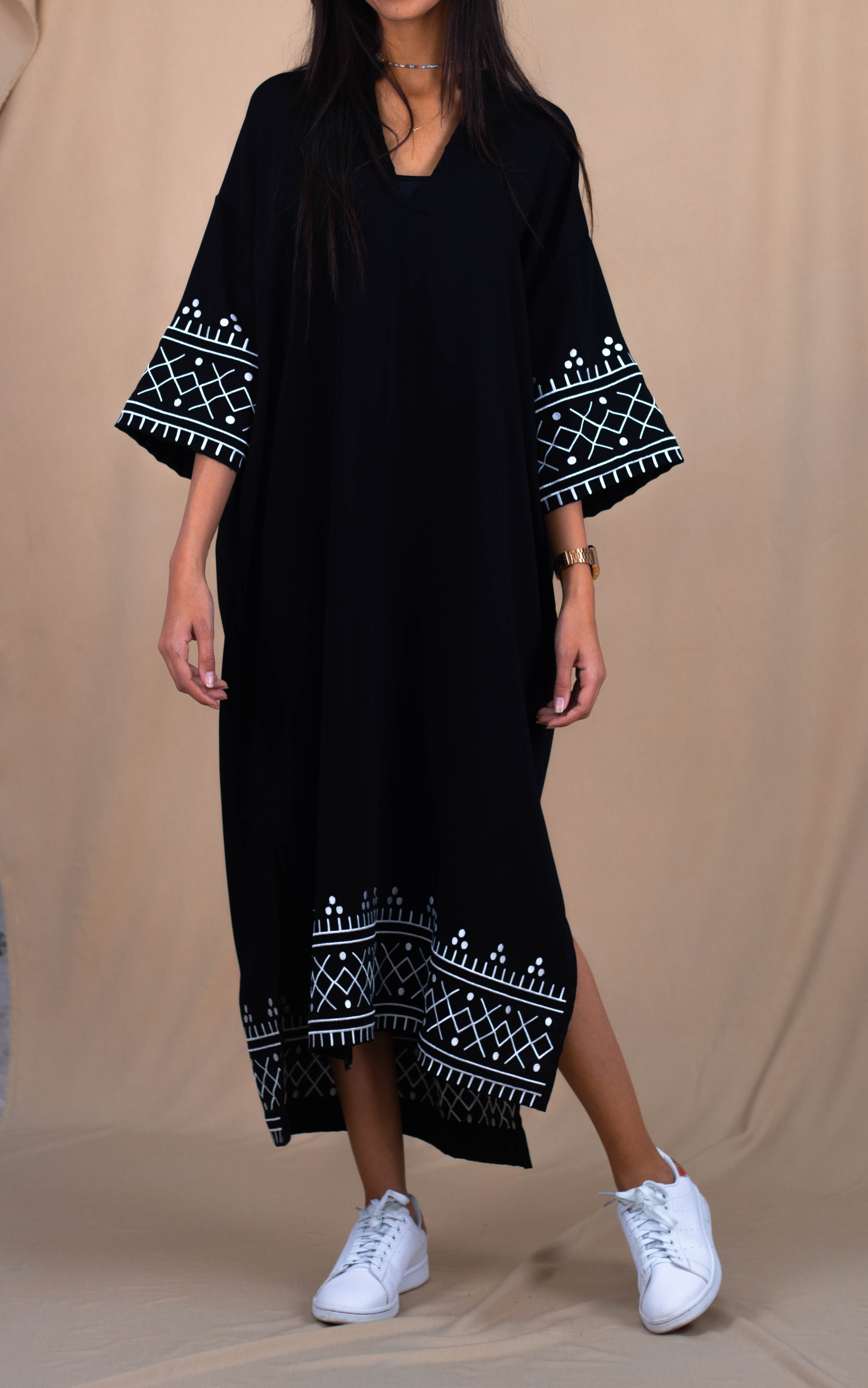 caftan simple noir